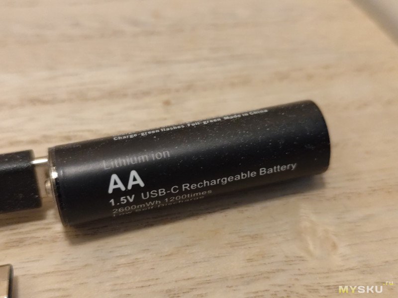 USB-C AA battery Soshine