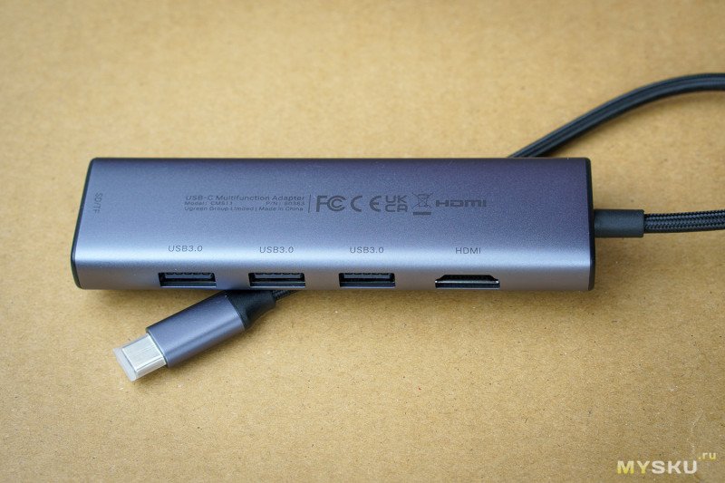 UGREEN USB C HUB 4K 60Hz Type C к HDMI 2,0 USB 3,0  6-in-1 HDMI Hub