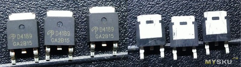 Транзисторы AOD4189 и ремонт зарядного устройства