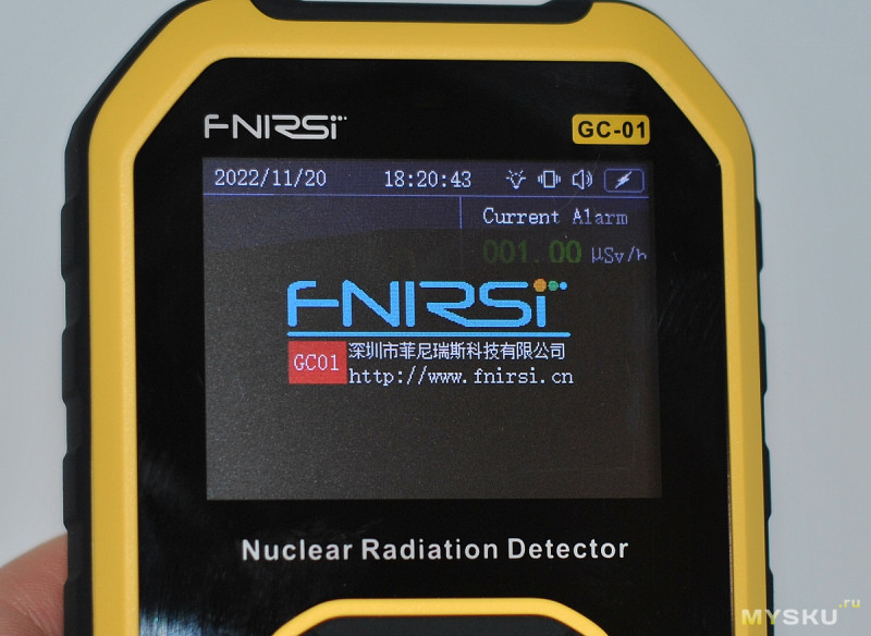 FNIRSI GC-01: измеритель уровня радиационного излучения