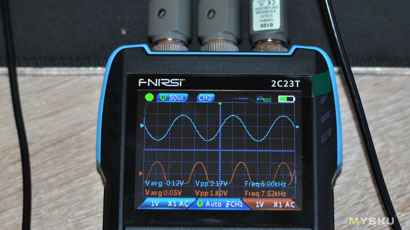 Универсальный измеритель FNIRSI 2C23T (двухканальный осциллограф + генератор + мультиметр)