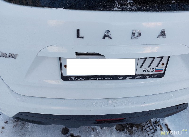 Накладка из нержавеющей стали на задний молдинг двери багажника автомобиля Lada XRAY
