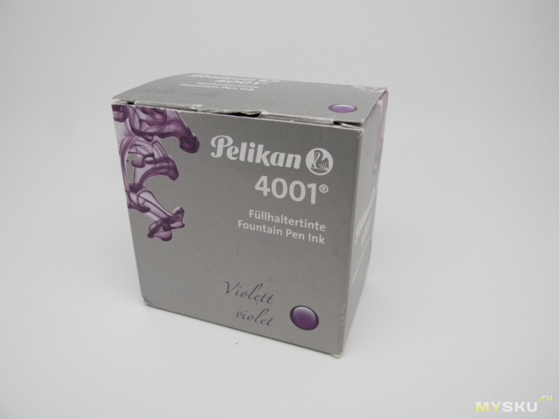 Чернила фиолетовые. Pelikan INK 4001 и "Радуга-2"