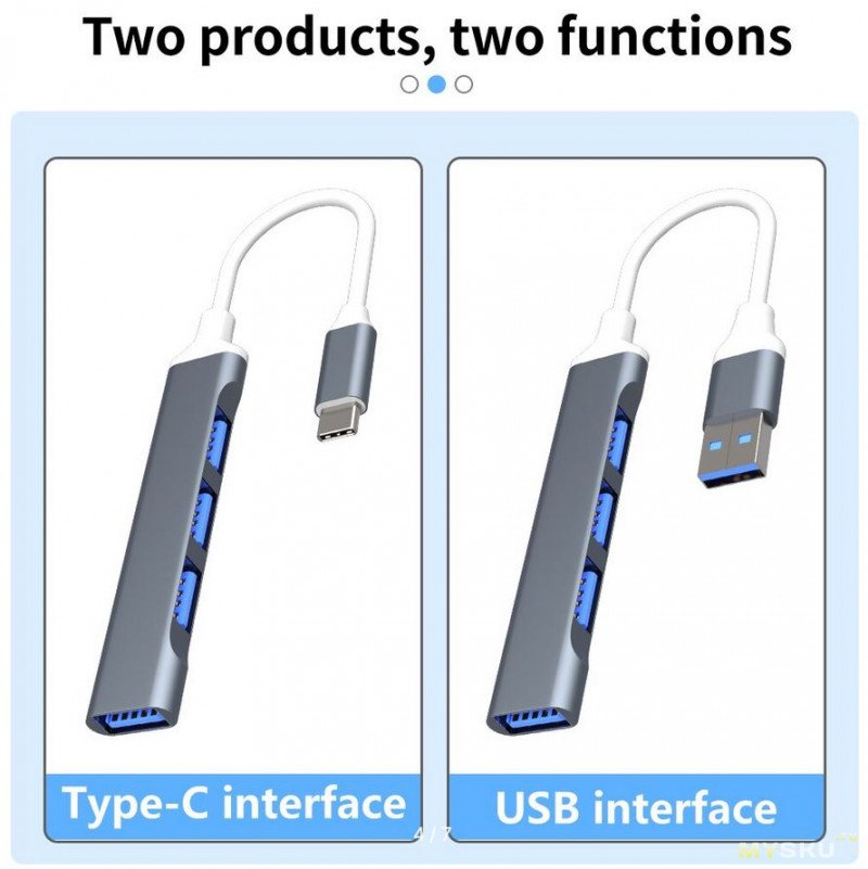 USB 3.0 хаб Mucai TYPE-C за 69 руб.