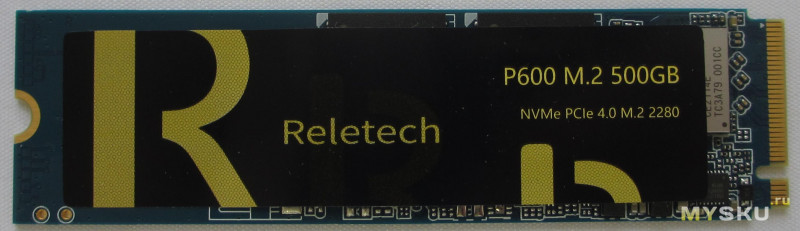 NVME SSD Reletech P600 500GB на безбуферном контроллере phison E15