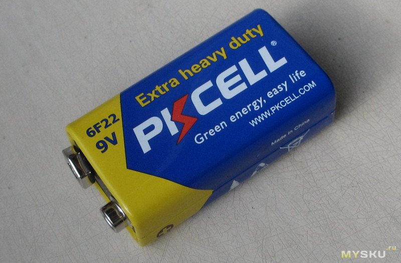 Батарейки PKCELL 6F22 (крона)