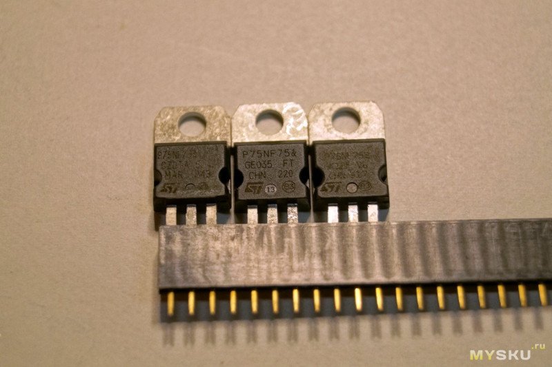 N-канальные полевые транзисторы STP75NF75 Б/У похожие на оригинал, как проверить сопротивление транзистора
