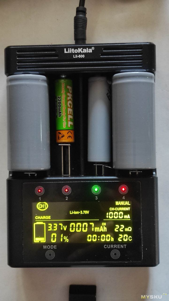 Зарядное LiitoKala Lii-600