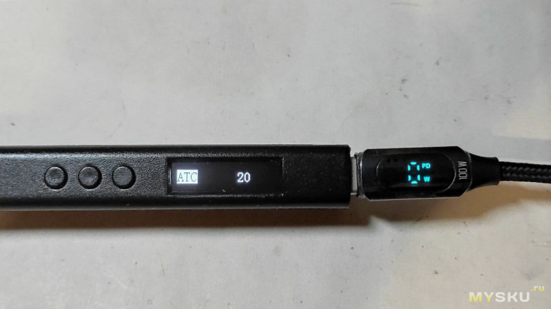 JV-100 Очередной USB / DC паяльник с жалами Т12 с OLED экраном