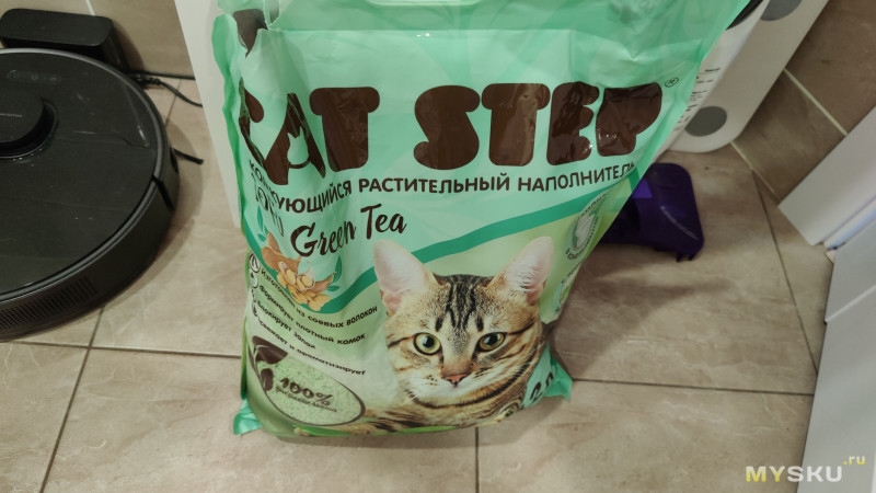 Наконец-то я нашел самый офигенный наполнитель для кошачих туалетов или обзор наполнителя Cat Step Tofu Green Tea
