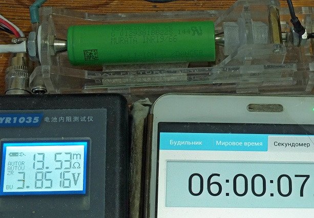 Импеданс аккумуляторов Li-ion и Ni-MH = f (уровень заряда ячейки)