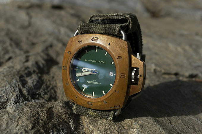 Бронзовые часы BATISCAFO Quadro45, лимитированный выпуск