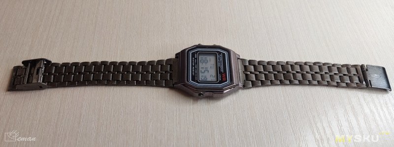 Самая дешевая металлическая копия часов Casio F-91W (A-159), чистая жесть