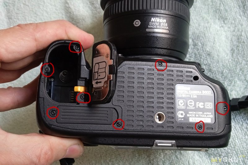 Юстировка автофокуса в фотокамере Nikon D600.