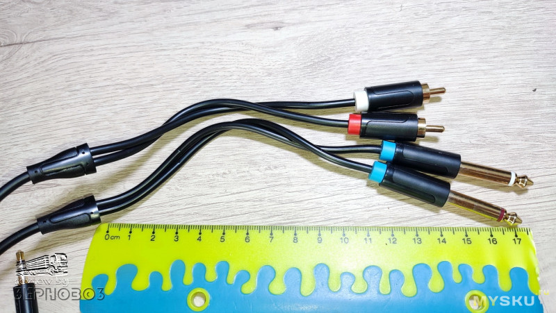 Аудио кабель Vention mini-Jack – 2 RCA. Тюльпаны и жасмин...
