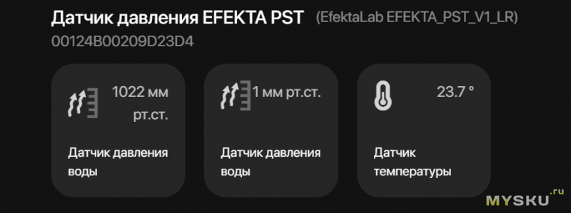 так выглядит датчик в спрутхаб, средний виджет это пересчет в бары