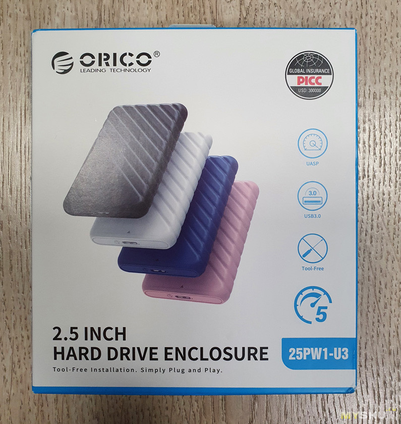Внешний корпус ORICO 25PW1-U3 для 2,5" HDD/SSD