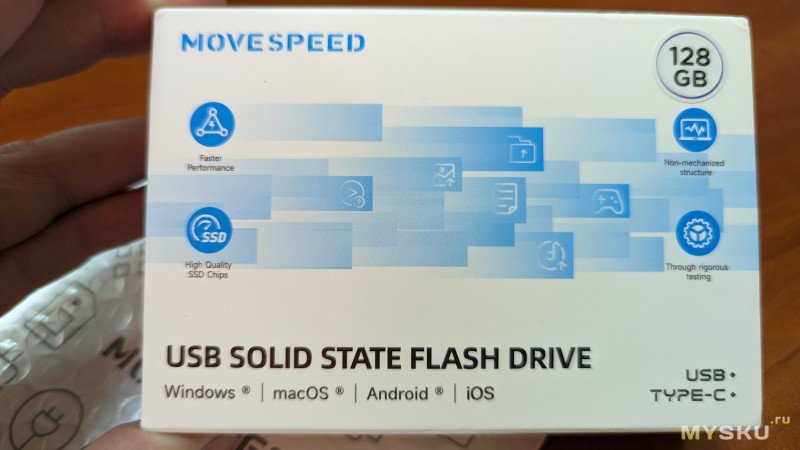MOVESPEED 128 Gb. Бюджетная флешка USB 3.2 Хлам, или можно брать?